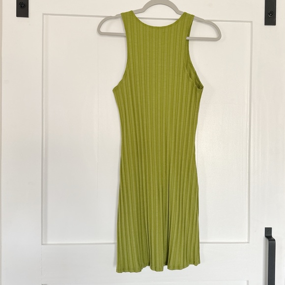 Reformation Olive Green Ribbed Racerback Mini Dress - Picture 5 of 6